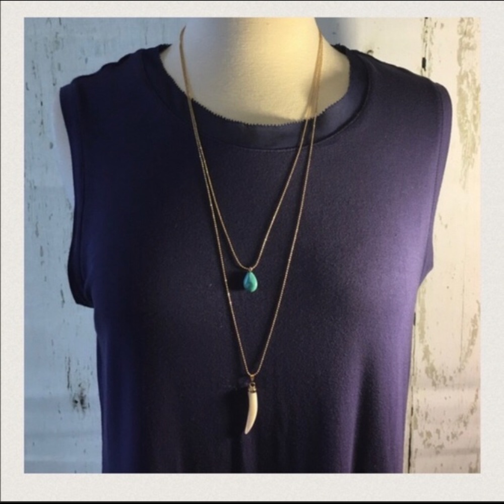 World Market Boho Double Strand Necklace